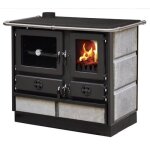 Cuisinire  bois magnum mbs en fonte sortie ct gauche - pierre ollaire