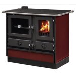 Cuisinire  bois magnum mbs en fonte sortie ct gauche - bordeaux