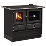 Cuisinire  bois magnum thermo mbs en fonte bouilleur sortie ct droit - noir