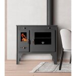 Cuisini�re � bois prometey eco retro - 7 kw - noir