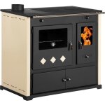 Cuisini�re � bois prometey praktik lux - 9. 5 kw - noir - beige