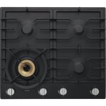 Cuisinire  gaz asko hg1666ab - s1 - verre - cramique - noir - 1000 w - rond