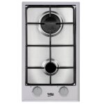 Table de cuisson  gaz - beko - 2 foyers - 30 cm - inox - hdcg32220fx