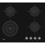 Cuisinière à gaz beko hilw64222s - noir - wok 5 kw - sécurité gaz Cuisinière à gaz beko hilw64222s - noir - wok 5 kw - sécurité gaz