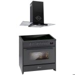 Cuisinire  induction - gurari - e 913 bl - 90 cm - 121l - 5 zones dinduction avec booster