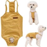 Culotte hygi�nique lavable pour chienne - estampille - r�utilisable - taille l - jaune - ajustable