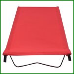 Cuque lits de camping 2 pcs 180x60x19 cm tissu oxford et acier rouge - expdition rapide