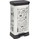 Curver 205873 dcor kitchen poubelle  pdale rectangulaire polypropylne argent 39 x 29 x 73 cm?