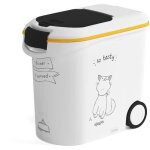 Curver conteneur  croquettes pour chat avec roulettes 12 kg - 35l - le diner et servi