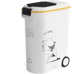 Curver conteneur  croquettes pour chien  roulettes 20 kg - 54l - le diner et servi