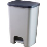 Curver essentials poubelle  pdale 40 l - plastique - gris - anthracite 37 5890