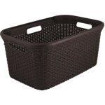 Curver panier à linge aspect rotin 45 l chocolat Curver panier à linge aspect rotin 45 l chocolat