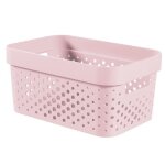 Curver panier de rangement infinity 45 l - plastique recycl - rose