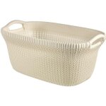 Pani�re � linge - curver - aspect tricot - 40l - blanc