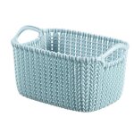 Curver panière de rangement rectangulaire knit 3 l tricot bleu Curver panière de rangement rectangulaire knit 3 l tricot bleu