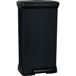 Curver poubelle de cuisine  pdale - 50 l - noir