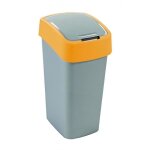 Curver poubelle inclinable pacific flip 50l jaune 195023