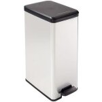 Curver poubelle  pdale 40l slim aspect mtal