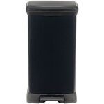 Curver - poubelle � p�dale 50l - couleur noir carbone - design moderne