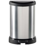 Curver poubelle  pdale deco et bac interne 20 l argent 240568