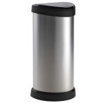 Curver poubelle tactile deco 40 l argent 240641