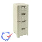 �tag�re - curver - style - 4 tiroirs - plastique - �l�gance