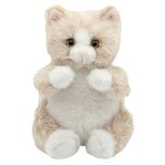 Cute peluche doudou chat ultra douce pour enfant milo - beige taille unique