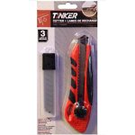 Cutter - cmp - outil de bricolage - lames auto cassantes - manche anti - d�rapant - vis de verrouillage ...