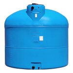 Cuve 2000l a�rienne de r�cup�ration deau - r�servoir cylindrique bleu - elbi pa2000