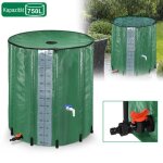 Cuve de r�cup�ration deau de pluie en pvc 750l - yrhome - tonne � eau pliable avec �chelle et robinet ...