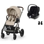Cybex - poussette duo balios s lux + si�ge auto aton b2 almond beige