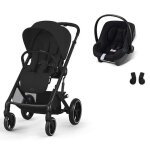 Cybex - poussette duo balios s lux + si�ge auto aton b2 moon black