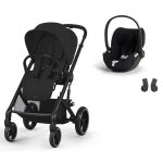 Cybex - poussette duo balios s lux + si�ge auto cloud t plus moon black