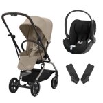 Cybex - poussette duo eezy s twist 2 blk beige cloud t sepia black cybex