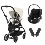 Cybex - poussette duo eezy s twist 2 blk blanc cloud t sepia black cybex