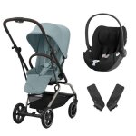 Cybex - poussette duo eezy s twist 2 blk bleu cloud t sepia black cybex