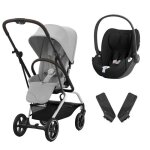 Cybex - poussette duo eezy s twist 2 blk gris cloud t sepia black cybex