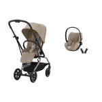 Cybex - poussette duo eezy s twist 2 + cloud t plus almond beige