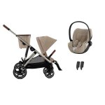 Cybex - poussette duo gazelle s + cloud t plus almond beige