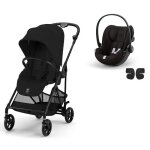 Cybex - poussette duo melio carbon + si�ge auto cloud g comfort magic black