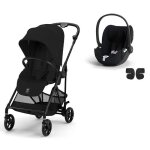 Cybex - poussette duo melio carbon + si�ge auto cloud t plus magic black
