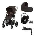 Cybex - poussette trio balios s lux + cloud g plus + nacelle s lux + base g set m chocolate brown