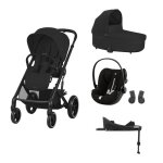 Cybex - poussette trio balios s lux + cloud g plus + nacelle s lux + base g set m moon black
