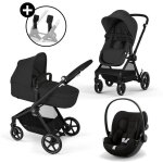 Cybex poussette trio eos plus + cloud g : poussette convertible + si�ge auto naissance allongeable + ...