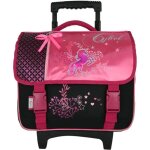 Cybel cartable  roulettes 38 cm 2 compartiments. + 1 poche rose enfant