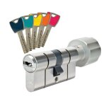 Cylindre � bouton p12rps 30boutonx30 alu avec 5 cl�s couleurs r�versibles abus