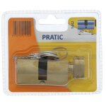 Cylindre bricard pratic 1442 en laiton 30 + 30 mm à bouton - niveau de sécurité 1 Cylindre bricard pratic 1442 en laiton 30 + 30 mm à bouton - niveau de sécurité 1