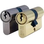 Cylindre européen nickelé ifam - série c - 40mm - 2 entrées - 3 clés incluses Cylindre européen nickelé ifam - série c - 40mm - 2 entrées - 3 clés incluses