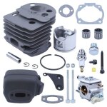 Cylindre piston carburateur silencieux verrouiller kit pour husqvarna 51 55 scie 503 60 91 - 72