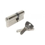 Cylindre de serrure 2 entres - bricard - alpha l. 35 + 45 mm - 5 goupilles - nickel - 3 cls